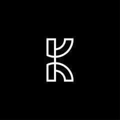 A modern, elegant, and clean "K" logo design. Suitable for corporate branding, startups, creative businesses, or personal monograms. This logo reflects strength, uniqueness, and professionalism, makin