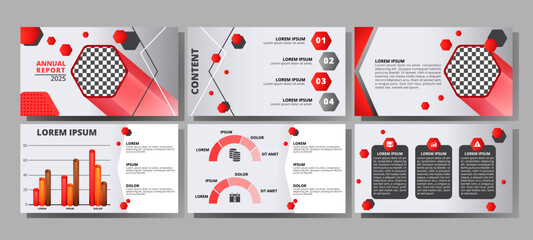 Business presentation slides templates from infographic elements. Can be used for presentation, flyer and leaflet, brochure, corporate report, marketing, advertising