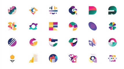 A set of round, colorful vector icons with flags of different countries for your web design