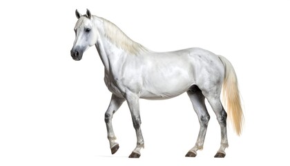 Obraz premium Grey horse profile, full body