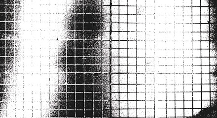 A high contrast image of a square grid pattern with varying shades of black and white squares