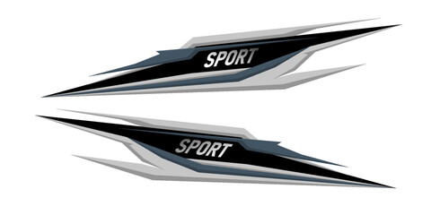 Side body graphic sticker design for car vectors. design stripes sports for car wrap. racing decals for tuning.