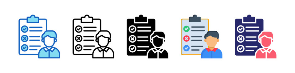 Organizer Multiple Style Icon Set Collection.  