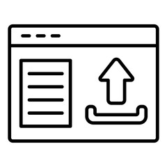 website upload line icon
