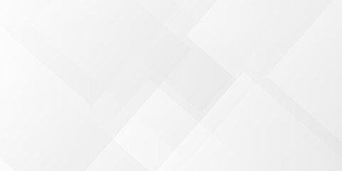 Obraz premium White and gray overlap triangle geometric technology pattern. minimal rectangle randomly arranged white lines transparent web square background layers. overlapping presentation design. 