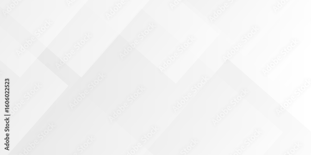 Poster white and gray overlap triangle geometric technology pattern. minimal rectangle randomly arranged wh