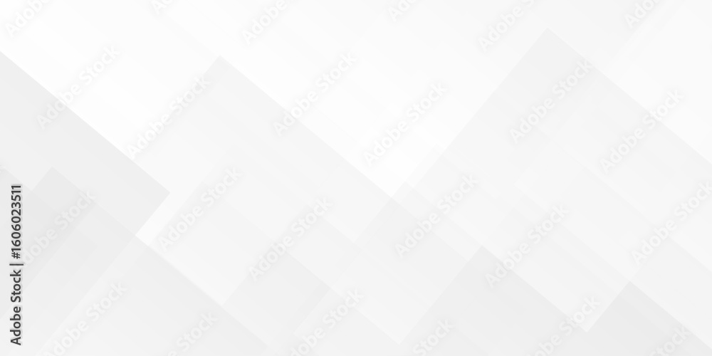 Poster white and gray overlap triangle geometric technology pattern. minimal rectangle randomly arranged wh
