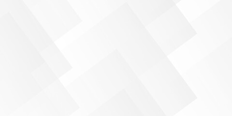 White and gray overlap triangle geometric technology pattern. minimal rectangle randomly arranged white lines transparent web square background layers. overlapping presentation design.	