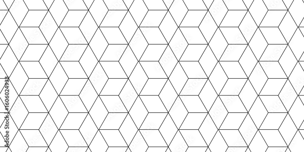Poster seamless pattern with hexagon square cube geometric pattern shapes grid metal element texture design