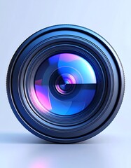 Close-up of a lens with vibrant colors