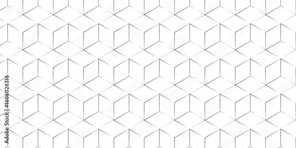 Poster abstract seamless pattern with hexagon square cube geometric pattern shapes grid metal element textu