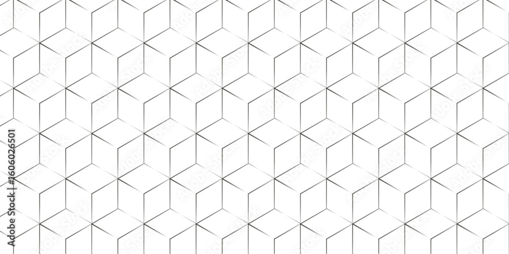 Poster abstract seamless pattern with hexagon square cube geometric pattern shapes grid metal element textu