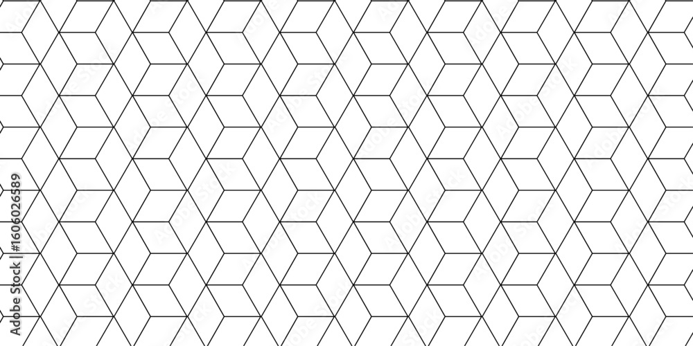Poster abstract seamless pattern with hexagon square cube geometric pattern shapes grid metal element textu