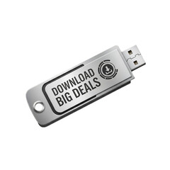 Cyber Monday USB Drive Sale Tag – Tech-Shaped Discount Label PNG