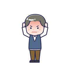 私服のシニア／ななめ／男性 27