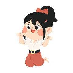 Student doing classical Thai dance