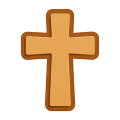 Obraz premium PNG Layered paper cross illustration.