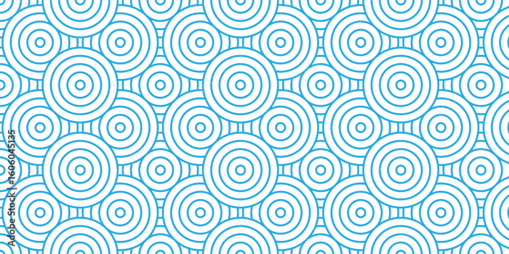 Poster minimal overlapping pattern geometric diamond geometric waves spiral abstract circle wave line. blue