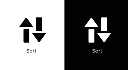 Modern arrow icons represent sorting data or organizing information efficiently and clearly