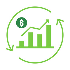 Economic Activity Icon Green Version