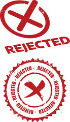 Obraz premium Rejected Stamp Seal Typography Vector design