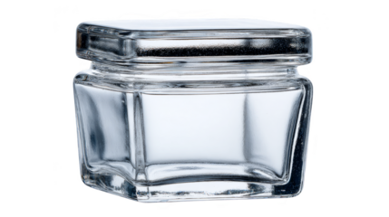 Glass jar with lid and small jar, versatile storage for kitchen pantry organization.