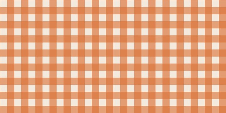 Orange gingham pattern with bright autumn vibes, perfect for fall decor, seasonal crafts, cozy backgrounds, and festive textile designs.