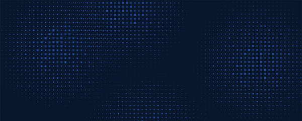 Abstract Digital Blue Dotted Background with Symmetrical Patterns