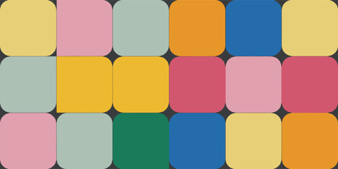 Vibrant Abstract Design with Geometric Shapes and Colorful Elements