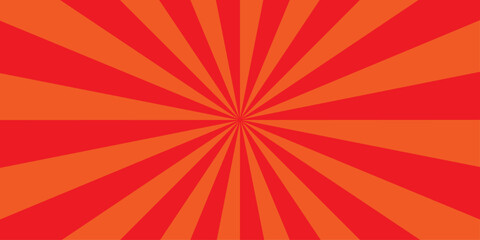 Vector red sun rays sunburst texture background. Modern seamless retro vintage burst sunrise sunbeam element spiral striped illustration sunray template wallpaper design.	