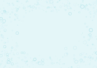 水のしずくフレーム　水色