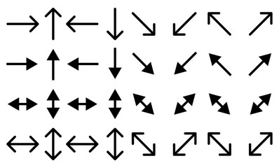 Arrow icons set. Arrow collection. Simple arrow big set. Vector illustration