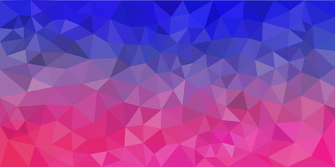  A colorful low poly background with gradient shades of blue, purple, and pink, forming a modern and vibrant geometric pattern.