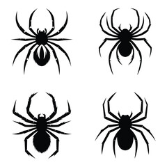 Spider Silhouette Vector Set