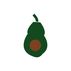 avocado fruit food icon illustration