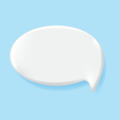 3d Speech bubble Round Ellipse Blank Chat message notification. white chat icon 3d Vector popup, chat icon 3d Vector popup. Realistic 3d design for your conversation ,social media your website