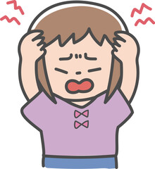 子の体調不良　頭痛