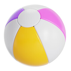 Beach ball 3D Illustration