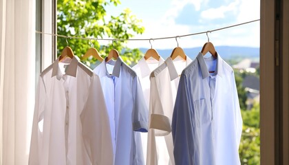 Clothes drying on a clothesline