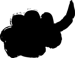 Speech bubbles ink brush, comics, messages