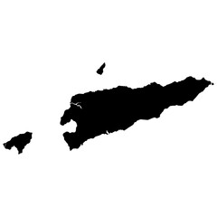 Timor Leste Map Vector In Black