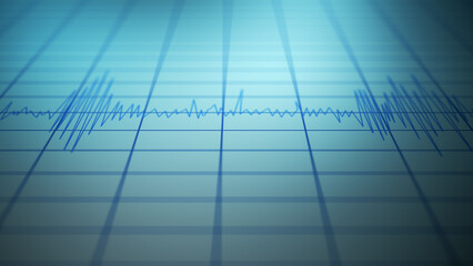 Dramatic Ominous Polygraph Test with Failed Lines - Blue Version
