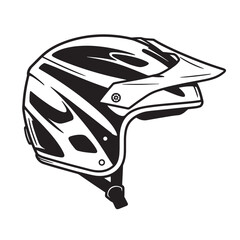 Fototapeta premium Black and white motorcycle helmet design protective gear safety