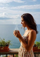 Morning Vibes: Coffee and Ocean Breeze