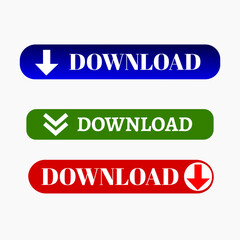 Download icon vector collection. Download sign vector isolated on white background.
