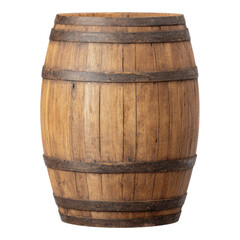 Fototapeta premium Wooden Barrel on Transparent Background for Use