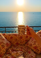 Coffee Break on a Coastal Balcony