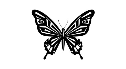 Fototapeta premium Elegant butterfly vector design with intricate patterns and symmetry on wings