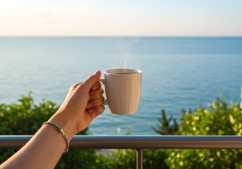 Morning Coffee with a Seaside View