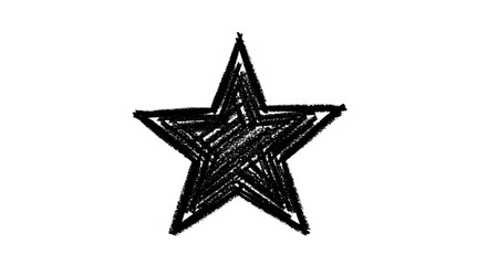 Obraz premium Intricate textured five pointed star shape with a detailed abstract pattern isolated on transparent background